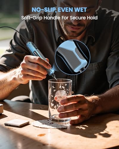 SCHTUMPA Corded Rotary Tool 36W, 4 Variable Speed, 10000-22000RPM Rotary Tool Kit & 18 Accessories, Soft Grip, Lightweight Multi-Tool for Sanding, Polishing, Drilling, Carving, DIY Crafts - Thumbnail 4