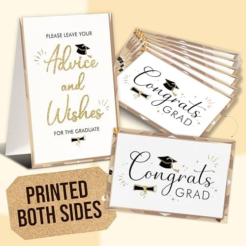 STOFINITY 50 Pcs Graduation Advice Cards - Well Wishes And Advice For The Graduate 2026, High School Graduation Party Supplies, Grad Party Favors For Guests, College Class Of 2026 Decorations - Image 1