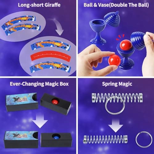 Skirfy Magic Starter Kit - 100+ Tricks for Kids Age 6-10, Includes Dice Magic Trick, Magic Wand - Thumbnail 2