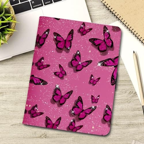 TTJHGYQO for iPad (A16) 11th Generation 11-inch 2025, iPad 10th Generation 10.9-inch 2022with Pencil Holder, Protective with Soft TPU Back,Support Auto Sleep/Wake (Butterfly) - Thumbnail 6