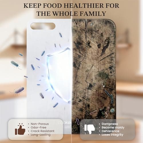 Cookeers Stainless Steel Cutting Board for Kitchen - 13.5"L x 10"W Upgraded Ultra-Thin Double Sided Chopping Board, Non-porous & Odor-resistant, Food Grade Kitchen Cutting Boards, Dishwasher Safe - Thumbnail 4