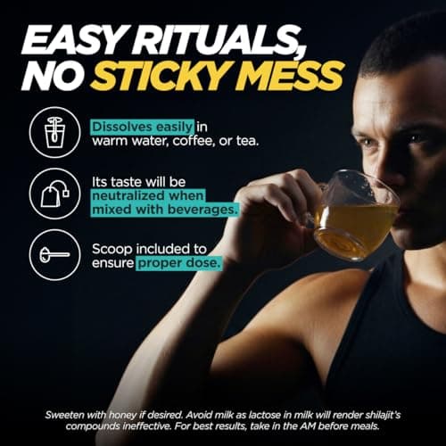Gya Labs Himalayan Shilajit Resin for Men, 100 Servings - 85+ Trace Minerals, 75% Fulvic Acid for Energy & Immune Support - Max Potency, Gold Grade, No Heavy Metals fit for Women - Thumbnail 6