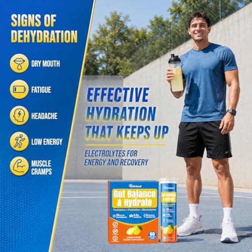 Electrolyte Tablets, Hydration & Fiber Supplement for Women & Men, 60 ct - Thumbnail 3