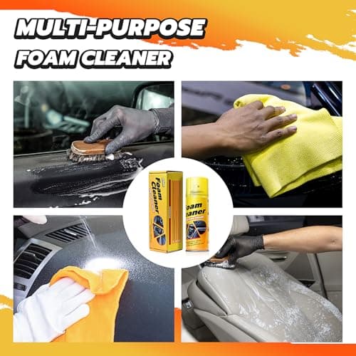 Gihen Multi-Purpose Foam Cleaner Spray for Auto Interior & Household Surfaces, All-Round Dirt Remover for Car Seats Dashboard Couch Fabric, 300ml - Thumbnail 6