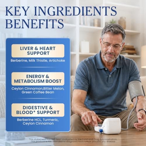 B BEWORTHS 2Pack Berberine Supplement - Berberine HCL with Ceylon Cinnamon Supplement Drops with Bitter Melon, Milk Thistle, Turmeric, Artichoke, Berberine Phytosome - Support Liver, Digestive Health - Thumbnail 4