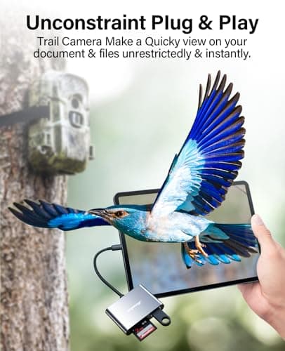 HICOBER 3-in-1 USB-C SD Card Reader, Supports 2TB SD/TF Cards with USB 2.0 Port, Compatible for Android Phones, Tablets, Laptops & iPhone 15,16,17, Portable Memory Card Reader for Photo/Video Transfer - Thumbnail 5