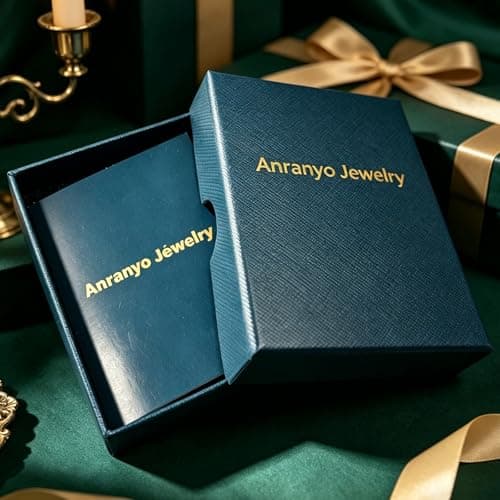 Anranyo 18K Chunky Gold Necklace for Women Trendy, Green Birthstone Necklace, Hypoallergenic, Non Tarnish, Minimalist, Birthday Mothers Day Gifts for Wife Daughter Sister Girlfriend - Thumbnail 6