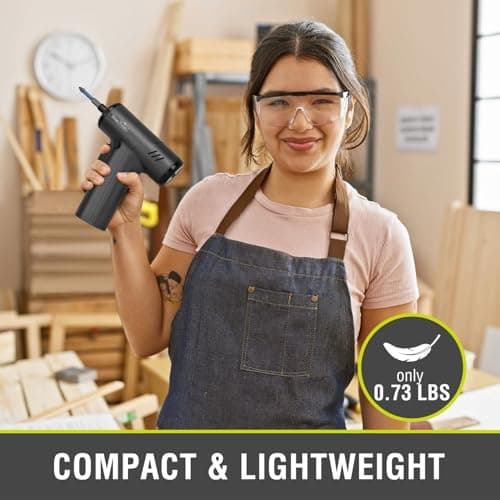 SnapFresh 4V Cordless Screwdriver Set, Electric Screwdriver with 10 Screwdriver Bits, 4-Speed Adjustable, 5 N·m Torque, USB-C Rechargeable Power Screwdriver for DIY, Home Repair - Thumbnail 2