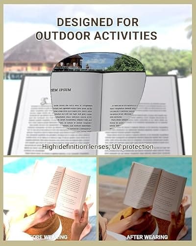 LADEESSE 3 Pack Reading Sunglasses for Men, UV400 Sun Readers Glasses Spring Hinge Outdoor Sunglasses +1.25(Not bifocal) - Thumbnail 4