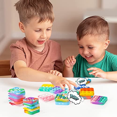 Pop Fidget Toys Bulk Its Party Favors for Kids 4-8 8-12 30 Pack Mini Pop Keychain It Easter Basket Stuffers Egg Fillers Small Fidgets for Classroom Prizes Student Gifts Birthday Goodie Bag Stuffers - Thumbnail 3