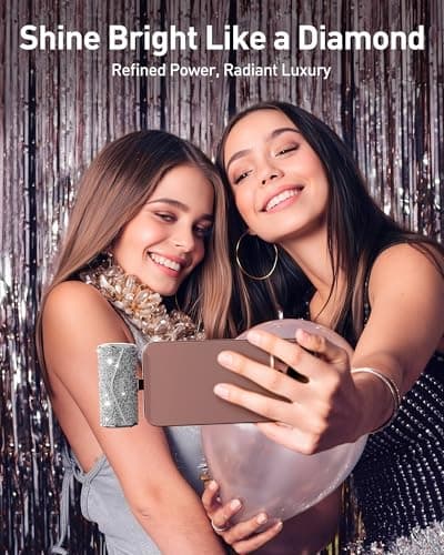 iWALK Upgraded Sparkly Portable Charger 22.5W, 5000mAh Power Bank for iPhone 17/16/15 Series, Mini Battery Pack with Built-in USB-C Connector Compatible with Samsung S25/24, iPad Pro/Air, AirPods - Thumbnail 2