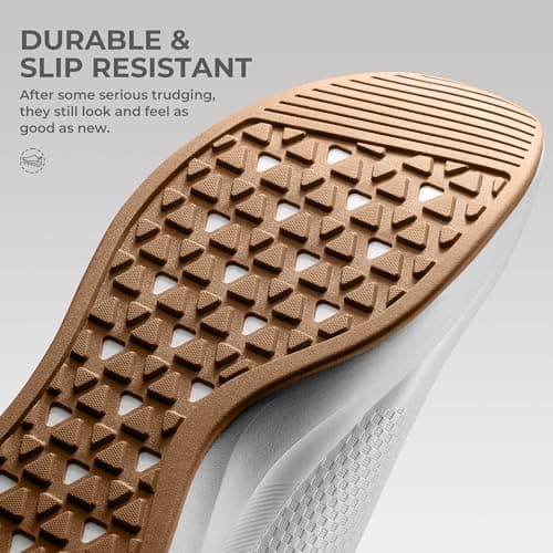 Coostar White Sneakers Men Casual Shoes with Arch Support Orthopedic Dress Sneakers Comfortable Business Shoe White Size 11 - Thumbnail 6
