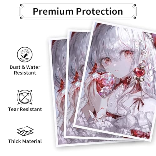MTG Card Sleeves, Ultra Clear Front & Matte Finish Back, 100 Count Standard Size Matte Art Sleeve for Magic The Gathering (Flame) - Thumbnail 4