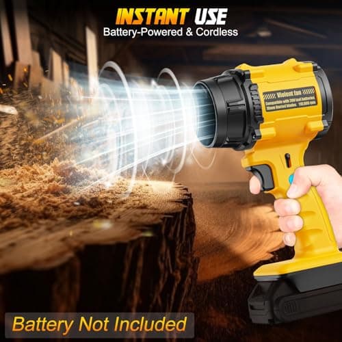 Rozlchar Cordless Leaf Blower Compatible for DeWALT 20V Max Batteries(Tool Only), 430CFM Handheld Blower Variable Speed for Lawn Care, Patio Cleaning, Dust, Garage & Light Snow - Thumbnail 5