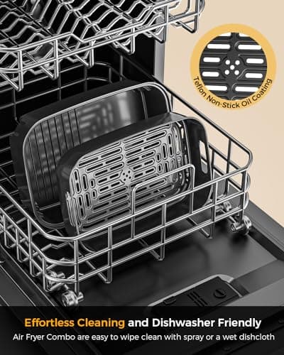 Joy Pebble Indoor Grill with Air Fry, 5-IN-1 Electric Smart Air Fryer Grill Combo, Stainless Steel with Air Grill, Air Fryer, Roast, Bake, Dehydrate, Beef & Fries, 5QT Large Capacity Smokeless, Black - Thumbnail 6