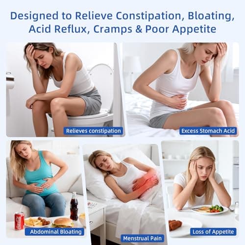 Sanivor Electric Abdominal Massager - Belly Massager with Heat,Stomach Massager for Digestion Belly Cellulite Massage for Flattening Belly,Bloating,Constipation - Thumbnail 4