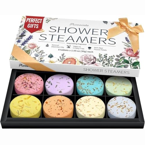 Shower Steamers Aromatherapy Birthday Gifts for Women - 8 Pcs Mothers Day Gifts for Mom Wife Daughter Grandma, Self Care with Natural Essential Oils Relaxation Home Spa Gift Set (Cream White) - Image 1