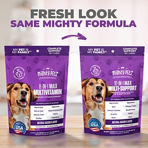 Mighty Petz MAX Dog Multivitamin - Senior & Adult Dog Vitamins 10 in 1 Complete Support for Joints, Immunity, Mobility, Gut, Energy, Skin Health, Pet Multivitamin Daily Chewable Supplement - Thumbnail 2