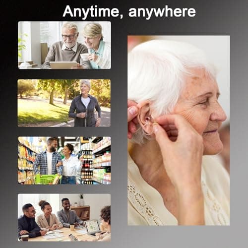 OTC Hearing Aids for Seniors & Adults, Bluetooth Rechargeable RIC Hearing Aids with Ai Noise Reduction, App Control, Mini Invisible Design, Feedback Control, Clear Voice & Music Streaming - Thumbnail 6