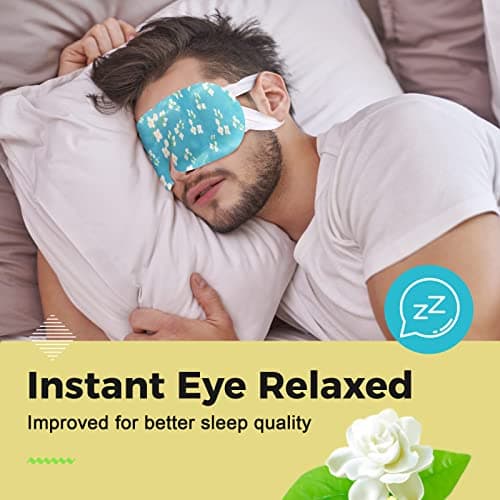 16-Pack Steam Eye Masks for Dry Eyes, Jasmine Warm Eye Mask for Tired Eyes, Relief Fatigue & Dark Circle, Heat Sleep Mask for Puffy Eye, Disposable Eye Mask, Warm Compress for Eyes, Travel Ready - Thumbnail 5
