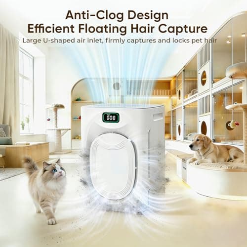 Pet Air Purifiers for Home Large Room Up to 2500 Ft², H13 HEPA & Washable Double-Sided Filter, Air Purifier for Pet Hair Dander Odor Smoke Dust, Smart WiFi, PM2.5 Air Quality Monitor, Auto Mode - Thumbnail 2