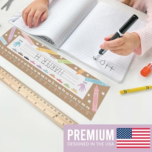 Hadley Designs Desk Name Tags for Classroom –36 Student Name Tags for Desks, 14.5x4.5 Name Plates for Classroom Decor, Teacher Supplies Kraft Nametags, 1st-3rd Grade Kindergarten Preschool Must Haves - Thumbnail 3