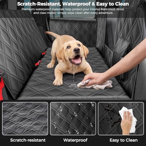 DIAMOOKY for Jeep Hard Bottom Back Seat Extender for Dogs: for Jeep Wrangler JK JL 2011-2026 & Gladiator JT 2020-2026 4-Door Waterproof 420 lbs Dog Car Seat Cover Dog Hammock W/Door & Seat Protection - Thumbnail 6