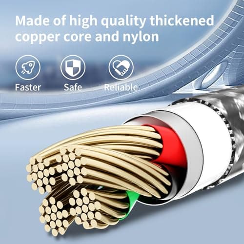 Firsting Multi Charging Cable,(2Pack 4FT) 3 in 1 Charging Cable for Multiple Devices, Nylon Braided Universal Charger Phone Charger Cord with Type-C,Micro USB,IP Port for iPhone16/15 Series/Phone&Pad - Thumbnail 5