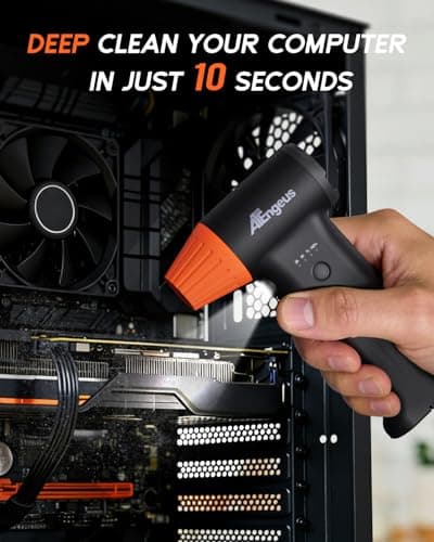 ATEngeus HF600-Pro Compressed Air Duster, 130000RPM Super Power Cordless Electric Air Duster, Rechargeable Handheld Air Blower for PC, Keyboard, Devices, Car, House Cleaning, Car Snow Blower, 3 Gear - Thumbnail 4