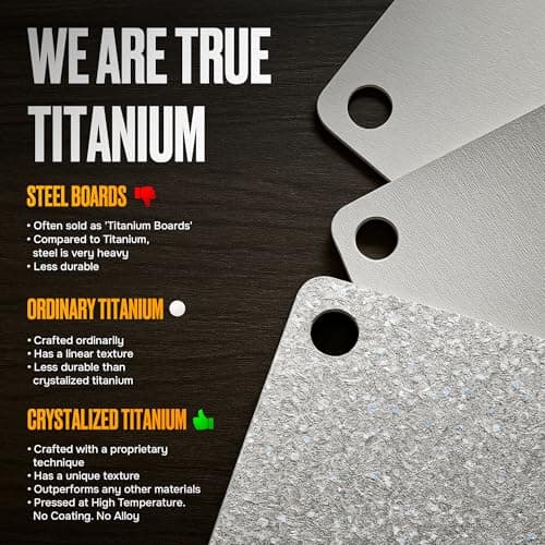 Homaider Titanium Cutting Board – Pure Titanium Chopping Board for Kitchen – Non-Toxic, Microplastic-Free, Double-Sided, Dishwasher Safe, Durable Metal Cutting Board - Thumbnail 4