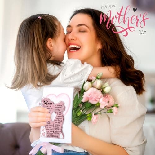 Mom Gifts Mothers Day Birthday Gifts from Daughter, Mom Birthday Gift Ideas Cool I Love Mom Best Mom Ever Gifts New Mom Single Mom Christmas 2025 Mother's Day Easter Gift Acrylic Plaque Sign - Thumbnail 4