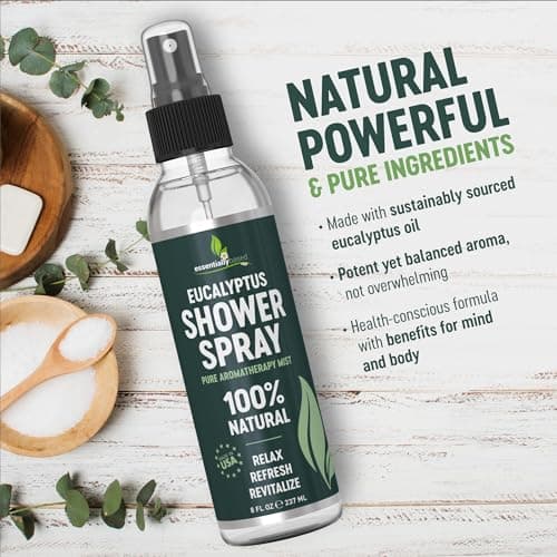 Pure Eucalyptus Shower Spray Big (8oz) - 100% Pure and Organic Oil - Eucalyptus Spray for Shower, Sauna and Spa - Steam Room Oil - Made in USA - Big (8oz) - Thumbnail 2