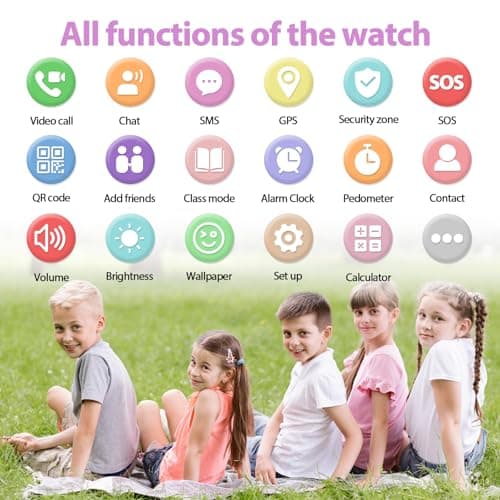 AXYWINBO Kids smart Watches for Girls Boys 4g GPS Call Text-Smart Watch for Kids Game Camera Pedometer Alarm Clock Calculator-Kid Watches for Girls Boys 4-12 Age Gifts Purple - Thumbnail 6