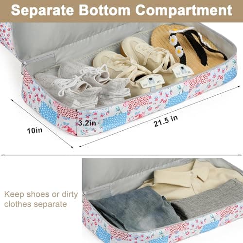 IBFUN Weekender Bags for Women, Travel Duffle Bag with Shoe Compartment Carry on Weekender Overnight Duffel for Weekend Travel Business Trip 3PCS - Thumbnail 5