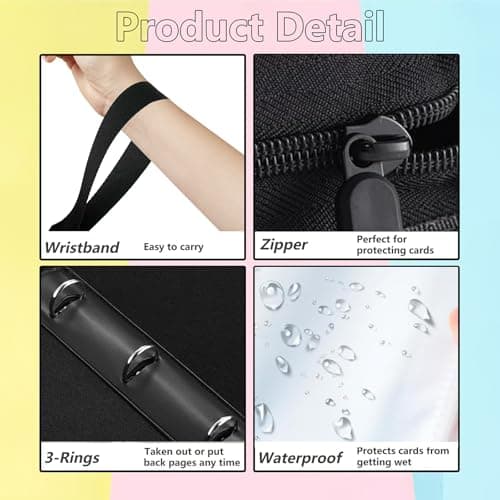 KEFEIKJ Cute Trading Photocard Binder, STAY Photo Album Cartoon Card Holder Book Storage 900 Cards with Sleeves for Lomo Cards Gift - Boys & Girls, idol Photo Protect (Blue, 9 Pockets) - Thumbnail 2