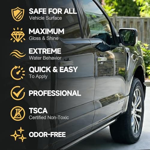 Real Ceramic Coating for Cars Polish (16 Fl Oz), Unmatched Shine Car Wax Coating Spray, No Pungent Smell, Quick Detailer Spray Wax, Lasts 50+ Washes Car Paint Sealant, Truck Accessories - Thumbnail 6