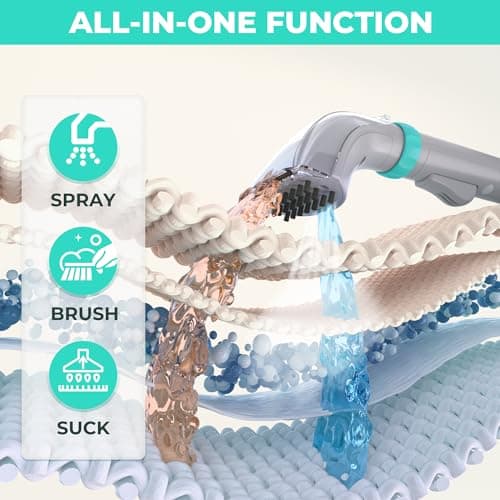 HAUSHOF Steam Portable Carpet and Upholstery Cleaner Machine, Instant Heating Portable Carpet Cleaner with Steam&HotWater&Cold Water System, Steam Cleaner for Carpets, Cars, Furniture, Couch - Thumbnail 2