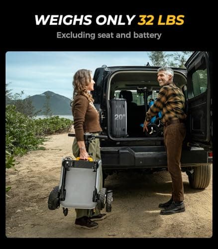Paiseec L5 Mobility Scooter 32 lbs Ultra Lightweight, One-Step Folding Mobility Scooter, Electric Scooter with PAI Safety System, Airline Approved Mobility Scooter for Seniors & Adults - Thumbnail 2