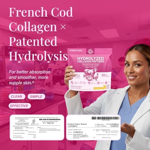Sunshine & Rain Multi Collagen Peptides Powder for Women – 10g Hydrolyzed Collagen Type I, II, III, V & X with Biotin, Hyaluronic Acid & Prebiotics | Lemon Flavor | 30 Stick Packs - Thumbnail 6
