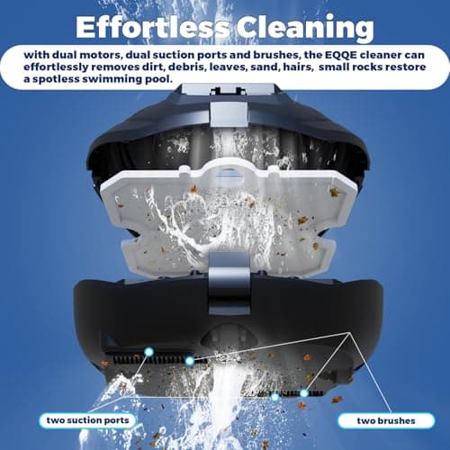 SP1 Pro Robotic Pool Cleaner, Cordless Pool Vacuum Robot with 120 Mins Runtime, 2.5h Fast Charging, Ideal for Pools up to 860 sq.ft, Powerful Suction, Auto-Parking - Thumbnail 4