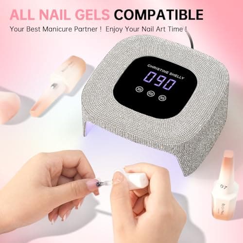CHRISTINE SHELLY 48W UV LED Nail Lamp Mini Nail Dryer for Gel Polish - Thumbnail 5