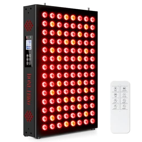 Red Light Therapy for Face and Body, Infrared Light Therapy with Timer & Remote Control, Quad Wave 660nm 850nm 630nm 940nm Near Infrared Light Therapy Panel Portable Dual Chip LED Device for Body