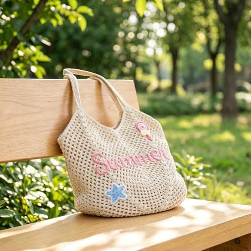 NYLGOXITK Custom Name Hollow-Weave Crochet Tote Bag Personalized Lightweight Woven Beach Bag for Women, Perfect for Bachelorette Party, Vacation & Everyday Outings - Thumbnail 3
