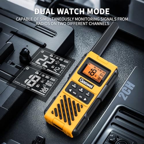 Gaswei G1pro+ IP67 Waterproof Walkie Talkies Long Range for Adults, Heavy Duty Two Way Radio with FM Radio,VOX,SOS & NOAA Weather Alerts,USB-C Rechargeable - Thumbnail 3