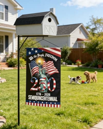 250 Years America Garden Flag, 250th Anniversary USA Patriotic 4th of July Double-Sided Waterproof Banner with Freedom Yard Sign, We The People, 1776-2026 Commemorative, 12 x 18 Inch - Thumbnail 6