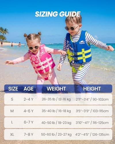 Gogokids Toddler Swim Vest, Kids Floaties – Boys & Girls Buoyancy Jacket for Pool & Beach, Fits 2-8 Years / 22-60 lbs - Thumbnail 3