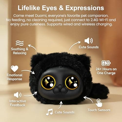AI Interactive Plush Stuffed Animal Toy, Voice Responsive Learning Companion with Emotional Interaction, Soft Plush Talking Toy for 14+Teens and Family Companionship, Thoughtful Gift for Loved Ones - Thumbnail 2