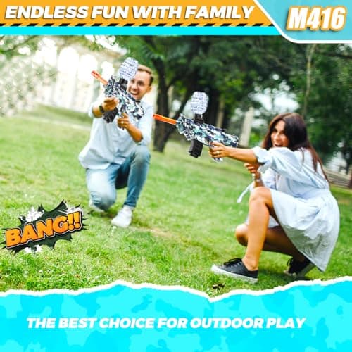 JANNIRESS Electric Blaster Toys Eco-Friendly Splatter Ball Blaster,Automatic Outdoor Games Toys for Activities Team Game - Thumbnail 3