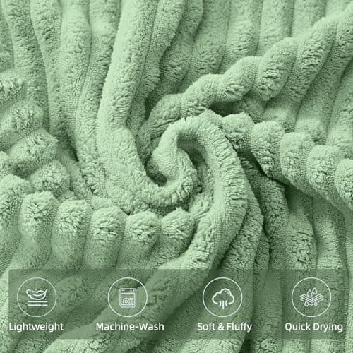 NALIVO Extra Large Bath Towel Set of 6 (40"x80"),Oversized Bath Sheet Super Soft Highly Absorbent Microfibers Quick Dry Luxury Shower Towel for Bathroom Spa Gym Hotel Yoga(Sage Green, 6Piece) - Thumbnail 5