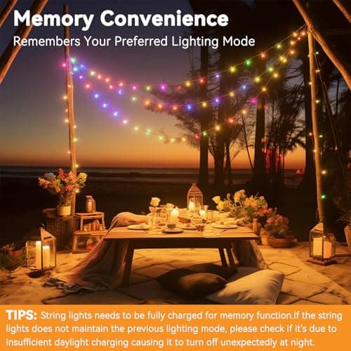 Solar String Lights Outdoor Waterproof 2 Pack Total 66ft 200LED 8 Modes Twinkle Lights Solar Fairy Lights for Patio, Garden Yard Party Wedding Tree Christmas Halloween Decoration, Multicolor - Thumbnail 3